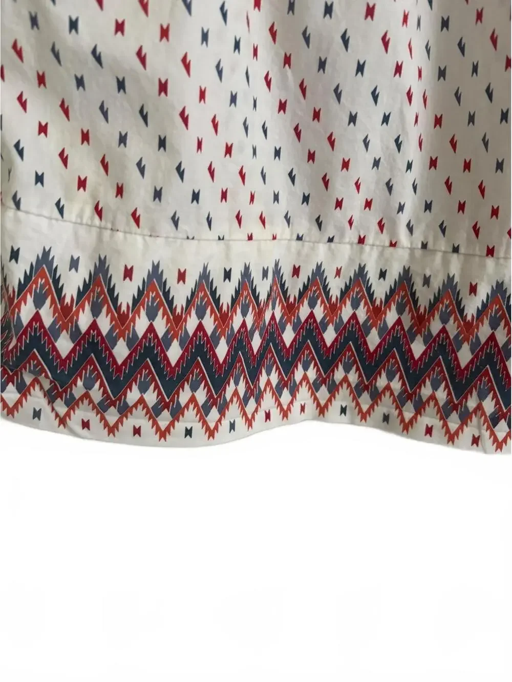 Tea | Girls 100% Cotton Lightweight White Red Blue Short Sleeve Dress Size 5